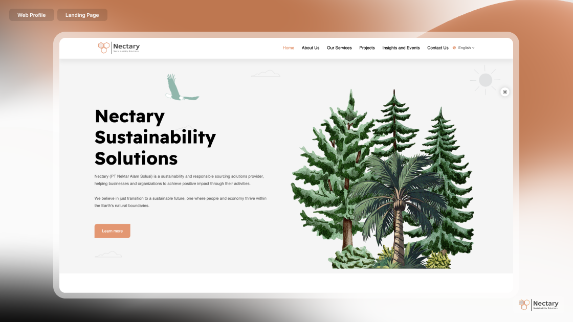 Nectary website screenshot