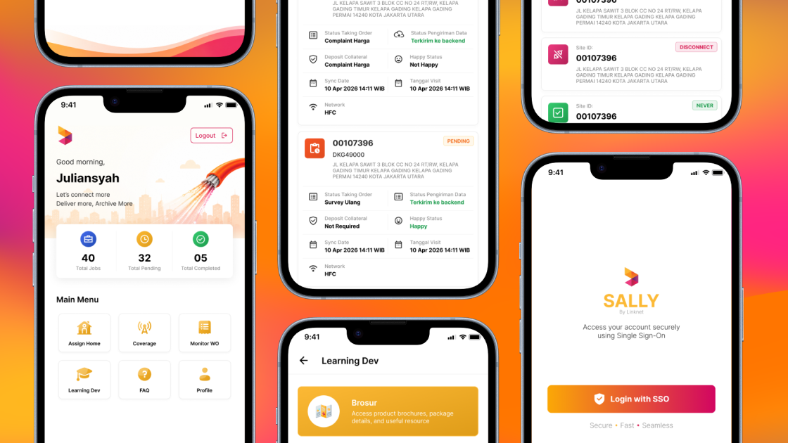 SALLY field sales app — main showcase