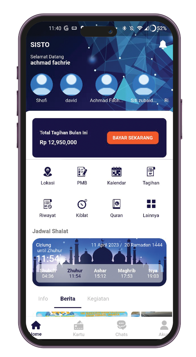 SISTO mobile app mockup