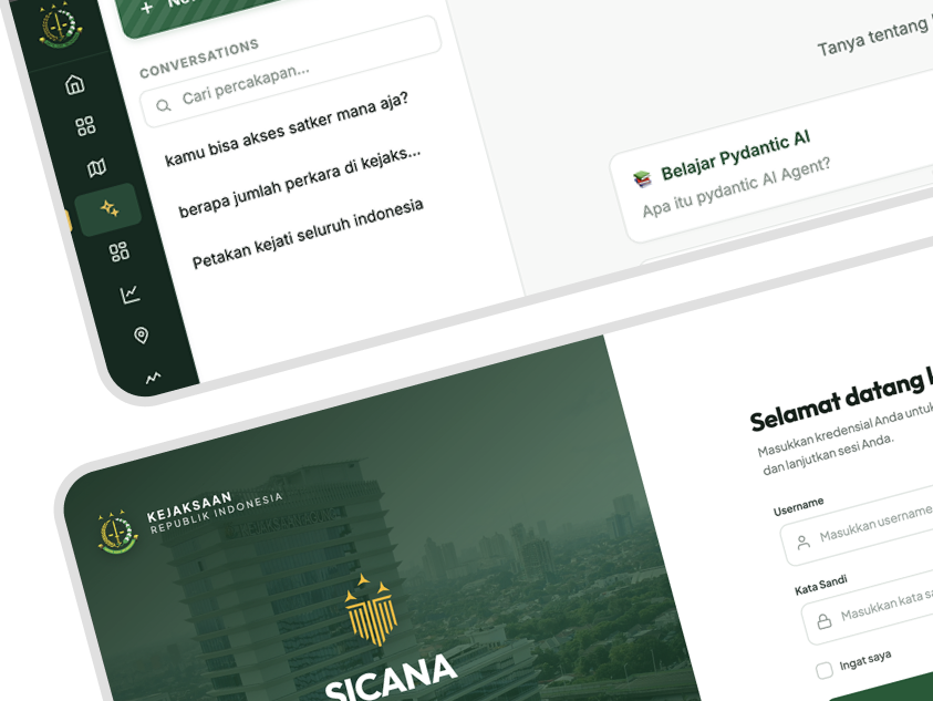 SICANA v2 project thumbnail — Sicana AI assistant and login screens