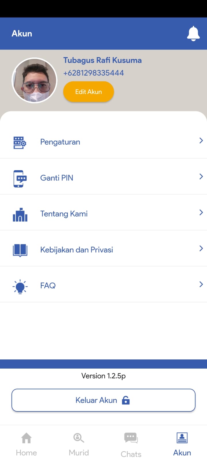 Account management — settings, PIN, privacy, and FAQ