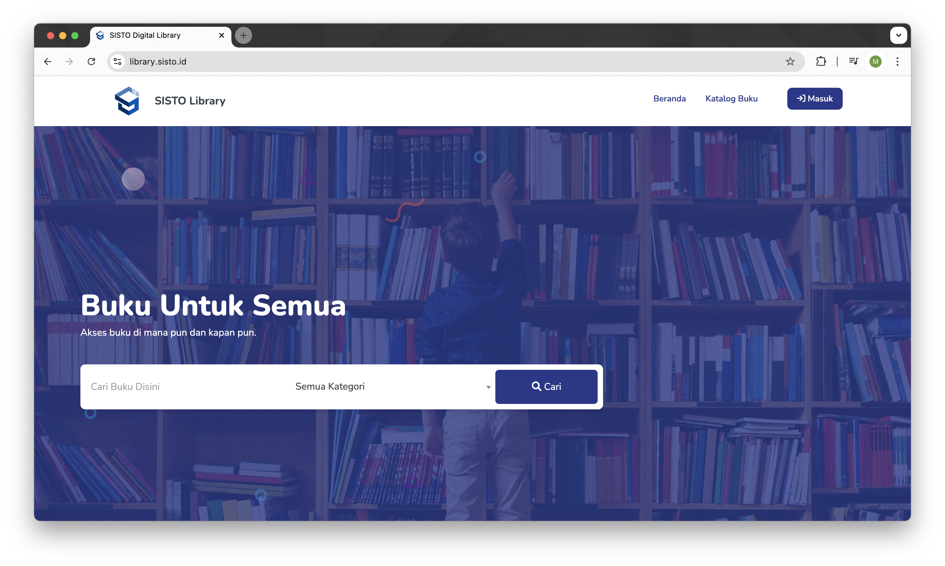 School Digital Library Screenshot